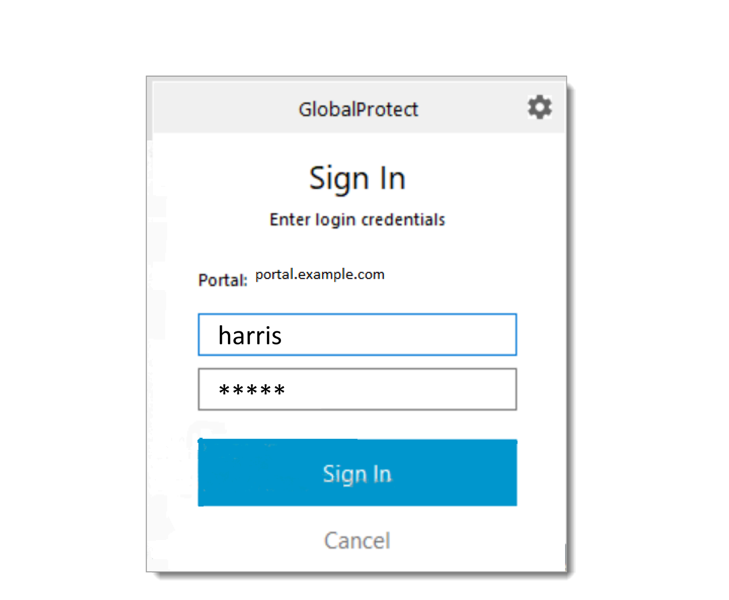  Entering Login Credentials